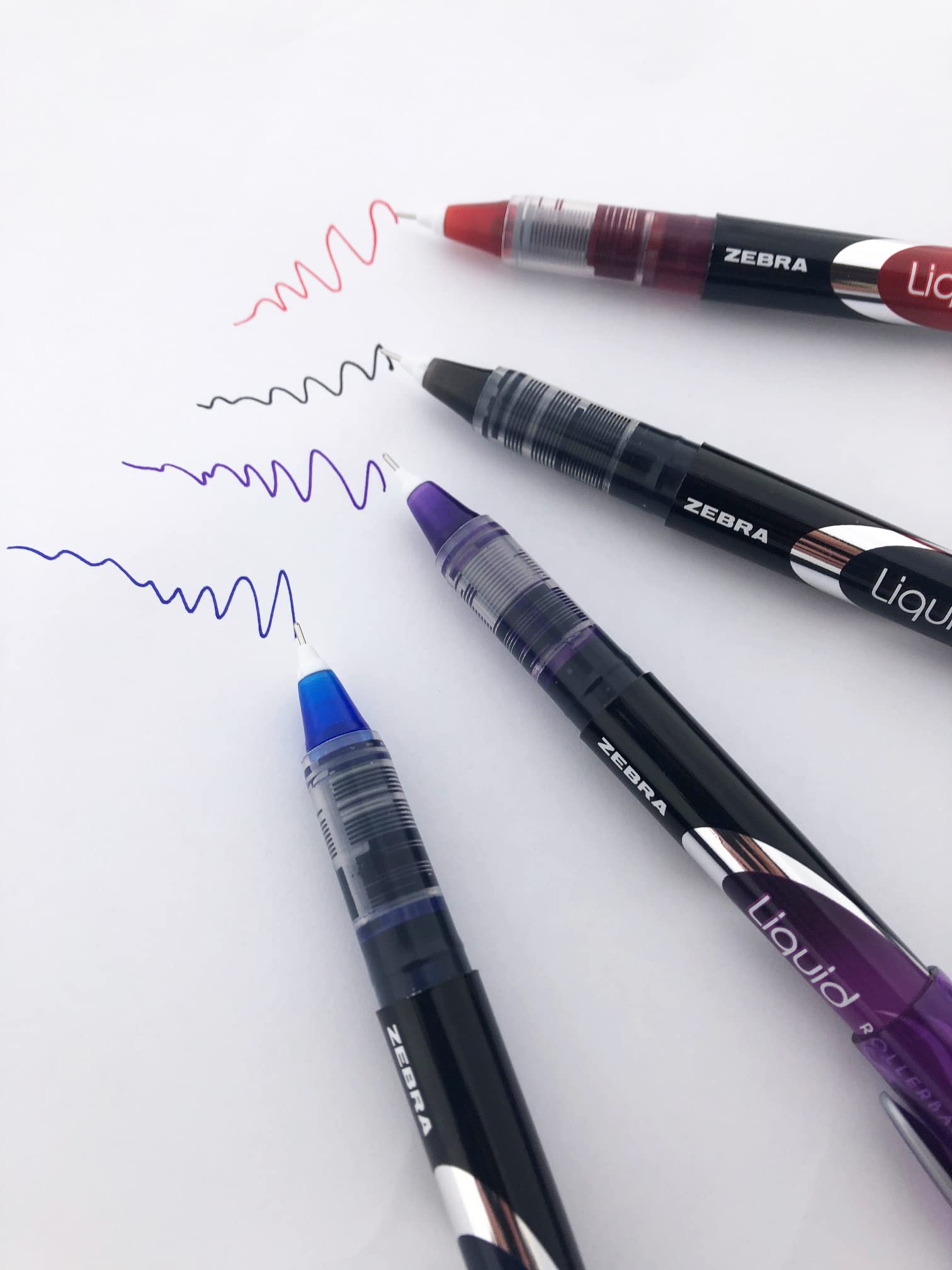 Zebra Flüssig-Tintenroller, Nadelspitze 0,5 mm, rote Tinte (1 Stück, insgesamt 12 Stück)