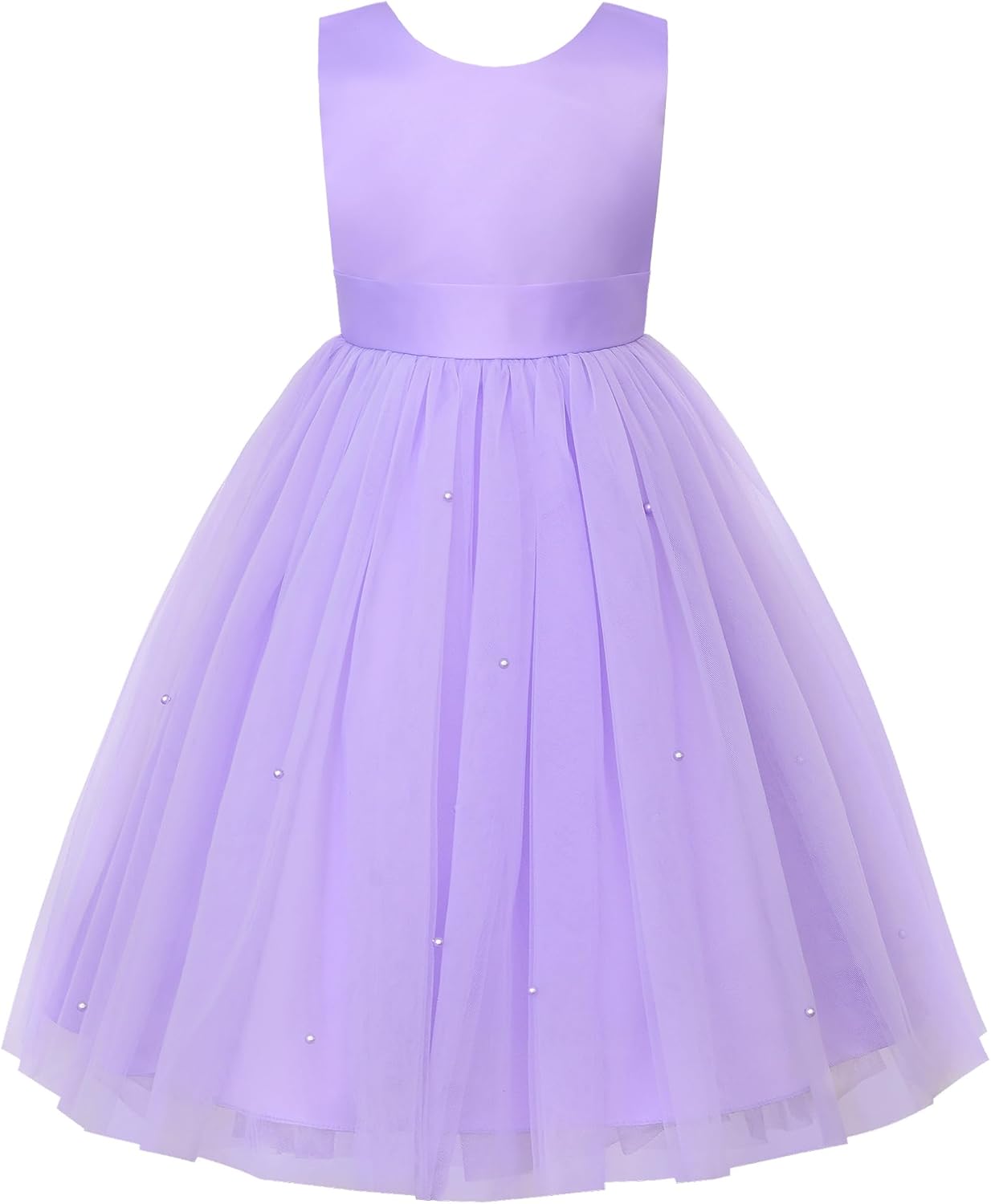 JerrisApparel Flower Girls Dress Wedding Satin Dresses Princess Birthday Party Prom Ball Gown - Image 3