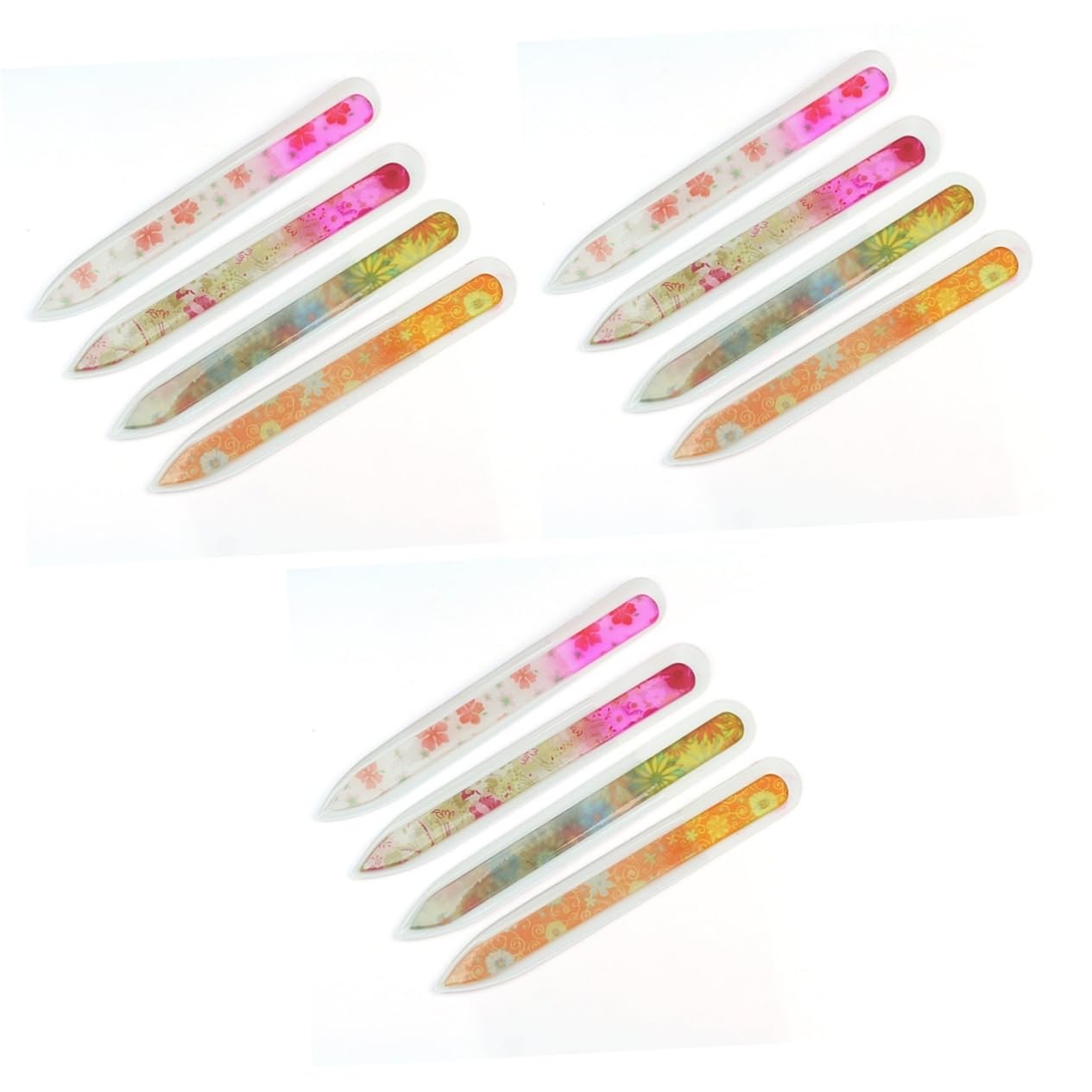 Healeved 12piezas Limas De Cristal Para Manicura De Uñas Aleatorios Herramientas De Arte De Uñas Limas De Vidrio Duraderas Para Uso Profesional y Doméstico