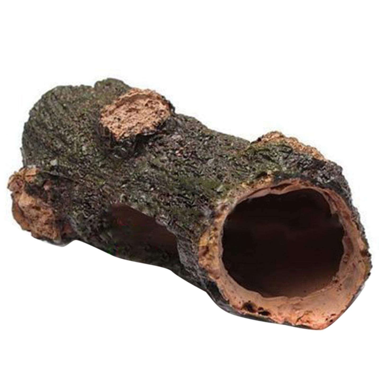 Décoration d'aquarium en résine de bois creux réaliste