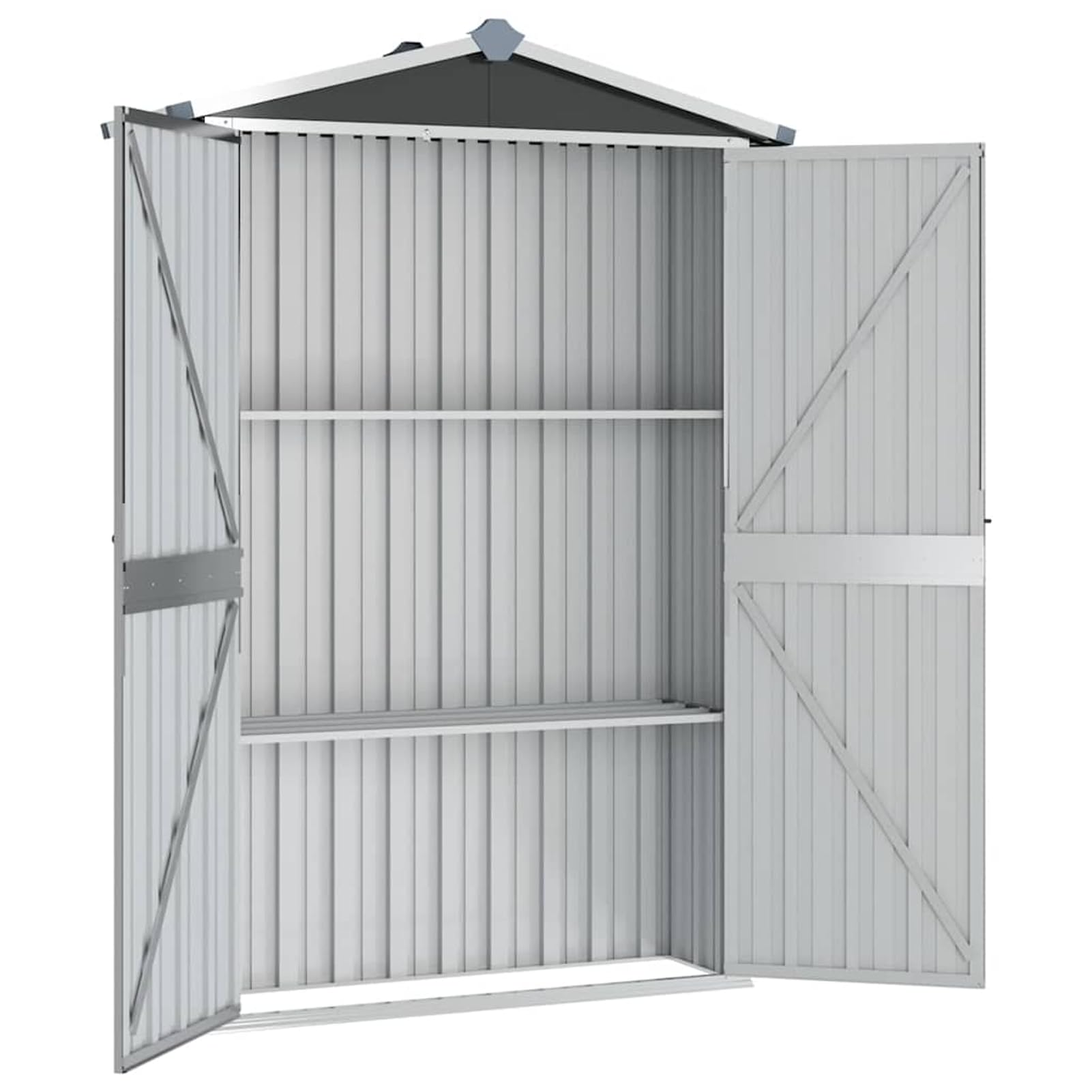 Fasba Cobertizo de jardín Acero galvanizado Antracita 116x45x175cm