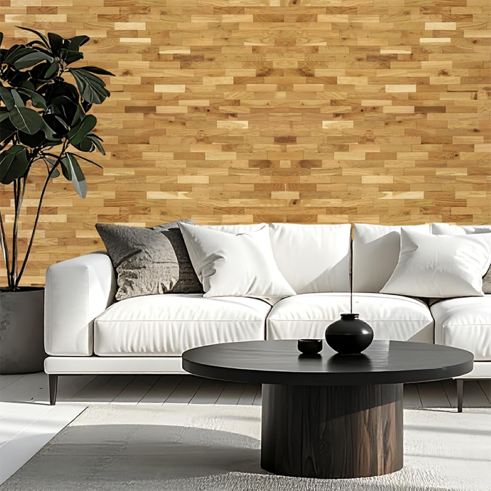 wodewa Rivestimento Murale Legno di Quercia Rustico I 1m² Pannelli Murali Rivestimento Parete Legno Decorazioni Pareti 3D Pannello Decorativo Cucina Cameretta I Oliato