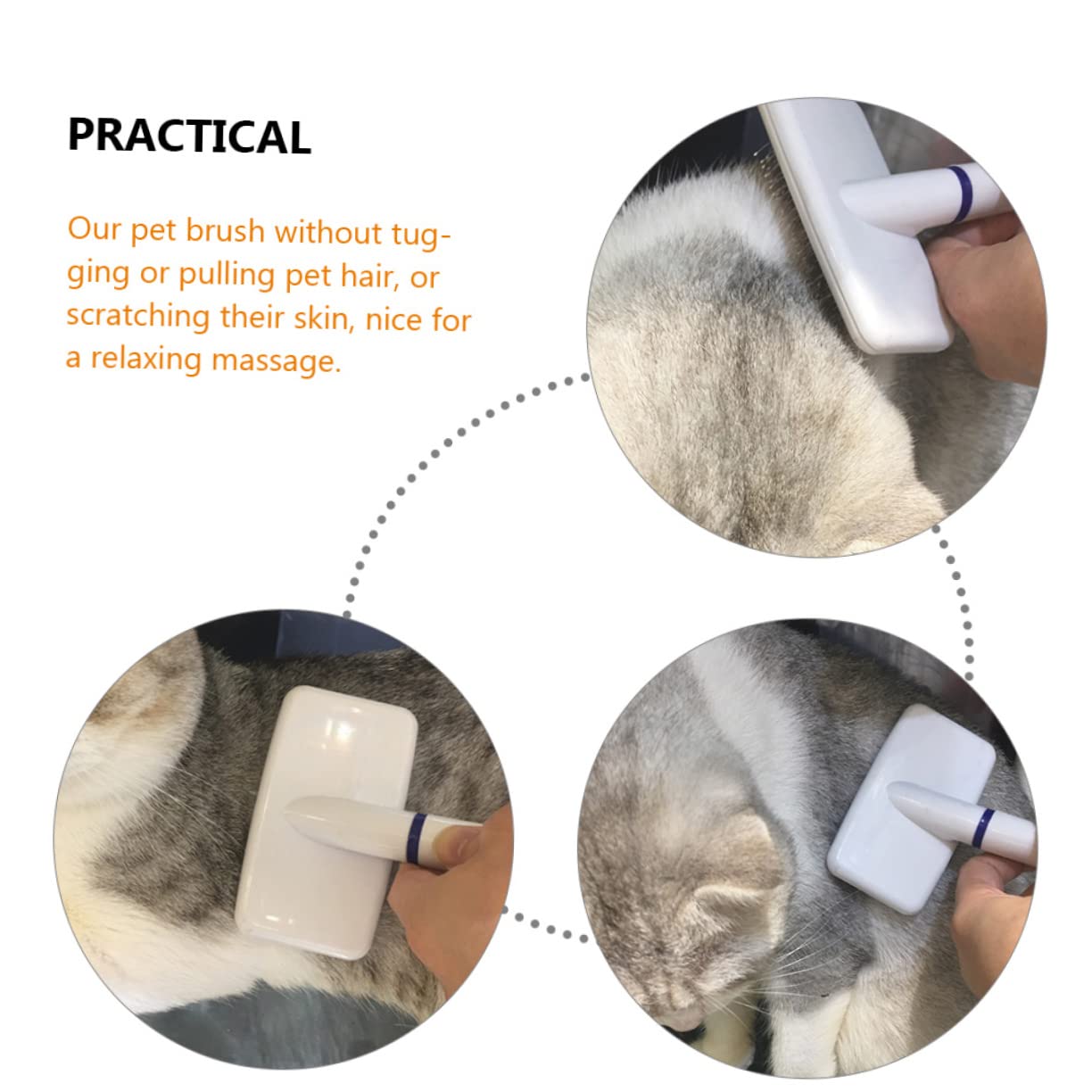 ibasenice Brosse pour Chiens et Chats Toilettage Animaux Peigne pour Poils Courts Manche Ergonomique Outil de Brossage pour Chiots et Chatons