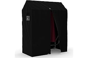 HANGERWORLD Clothes Rack Cover - 4ft Wide, Zippered Breathable Black Nylon Cover for Rolling Rack