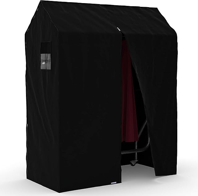 Hangerworld 4 ft Breathable Protection Garment Rail Cover, Black