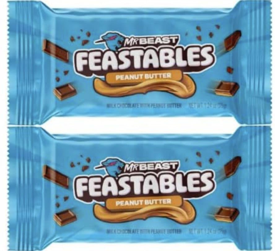 Image of Mr.Beast Peanut Butter Milk Chocolate Bar, 35g (Pack of 2)