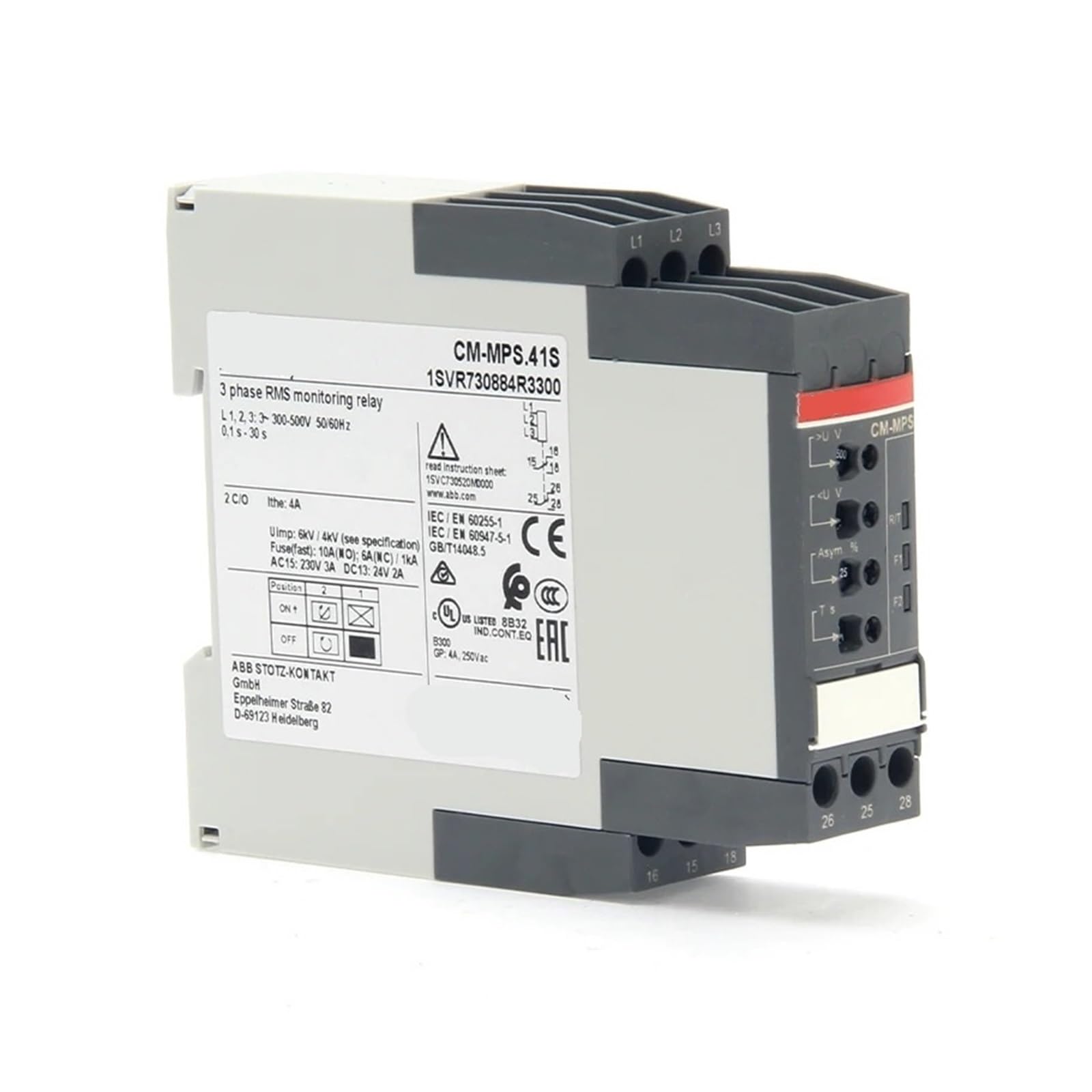 Relais CT-MFS.21S multifonction ABB 24-240VAC temporisé pour contrôle de circuit industriel