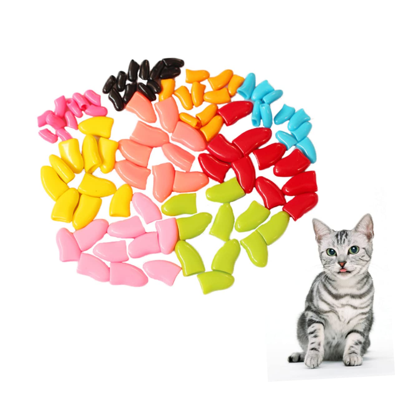 BESPORTBLE 420stücke Teiliges Katzenkrallenabdeckungen Schutz Für Katzenkrallen Zufälligen Farben Weicher Und Bequemer Krallenschutz Für Möbel Und Haustiere