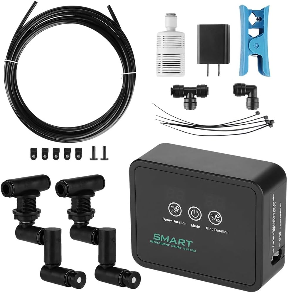 Smart Automatic Reptile Humidifier With Adjustable Misting Nozzles And Timer Function For Terrariums