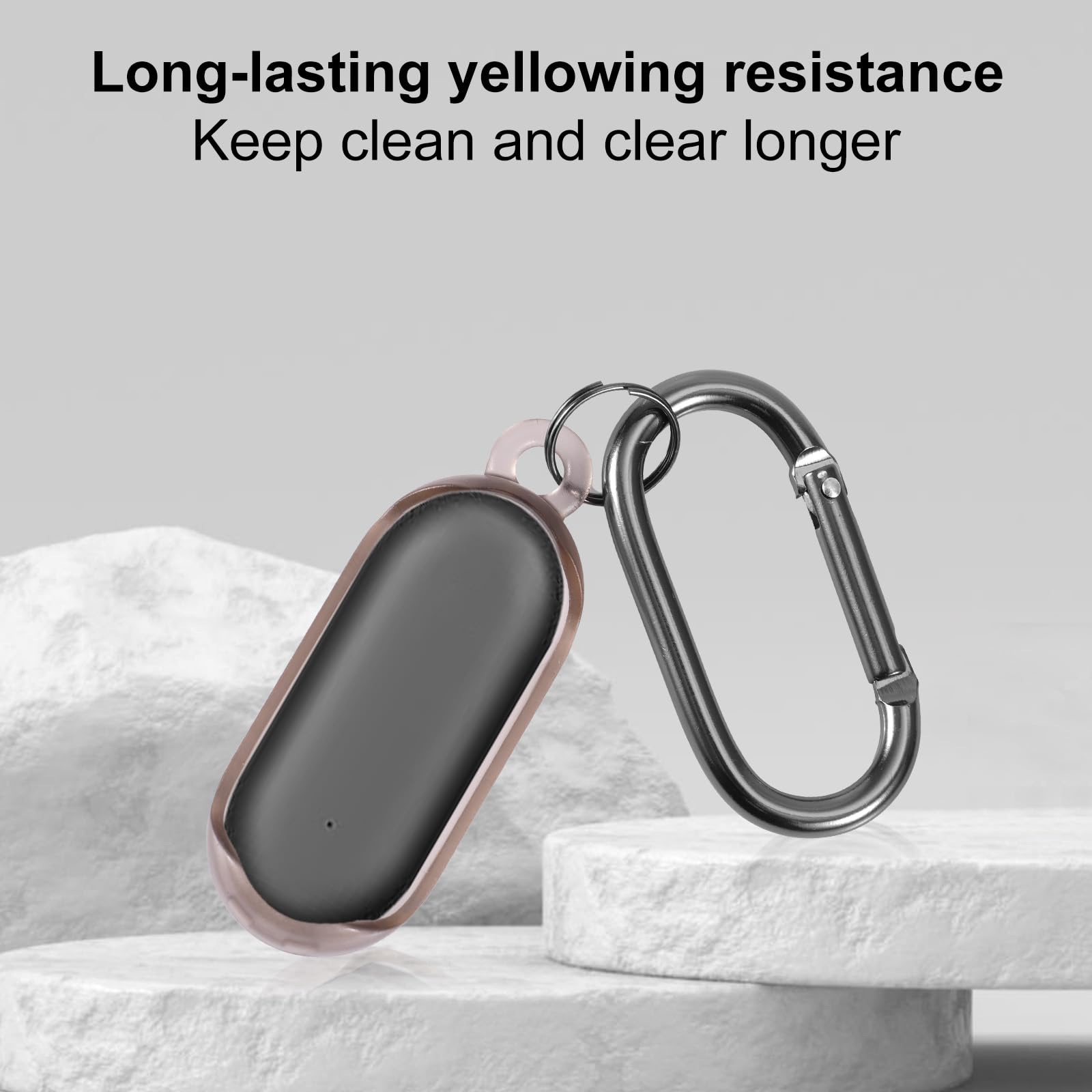 Étui Enregistreur Vocal PLAUD NotePin AI, Housse de Protection Transparente PC avec Porte-Clés, Coque Fine Résistante aux Chocs