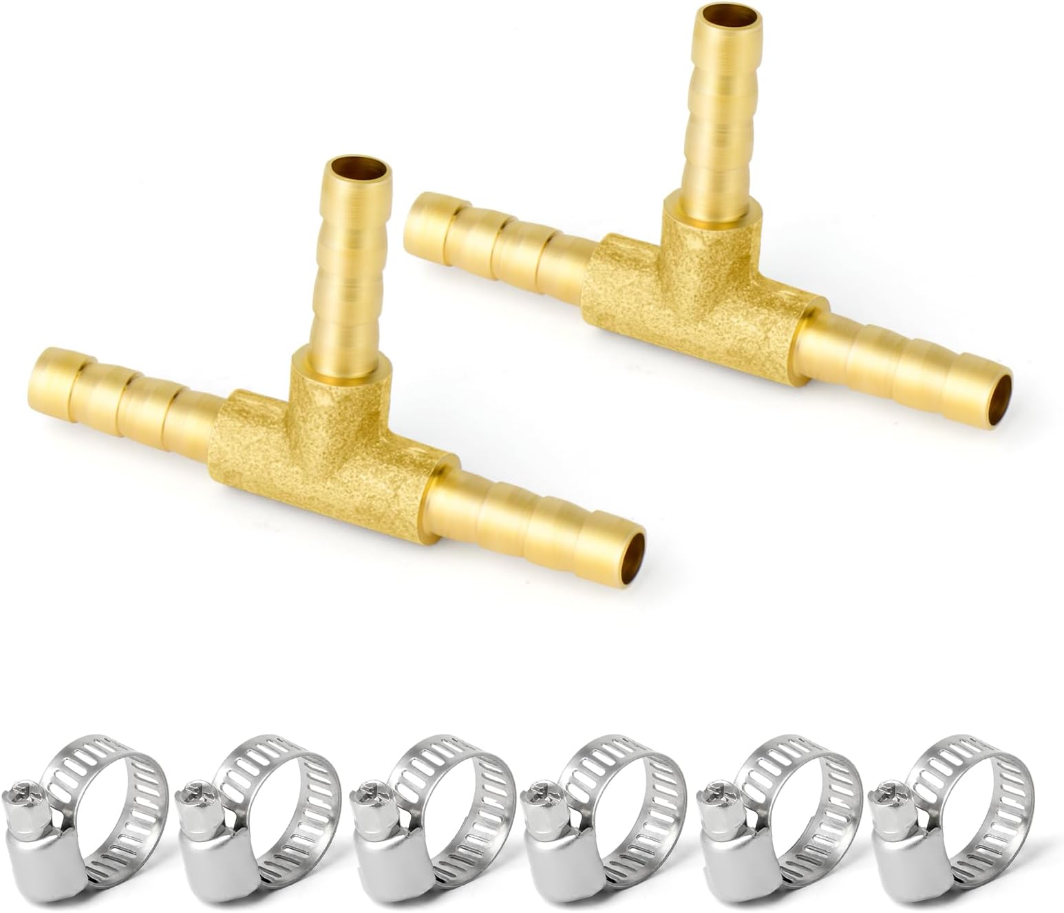 3/16 5/16 In Forged Brass Hose Barbed End 3 Ways Gas Fitting - Foto 9