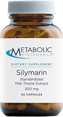 Metabolic Maintenance Silymarin - 300 mg Standardized 80% Milk Thistle Supplement - Liver, Cleanse  Detox Support, No Fillers 60 Capsules