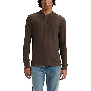 Levi's Men's Long Sleeve Thermal 3 Button Henley