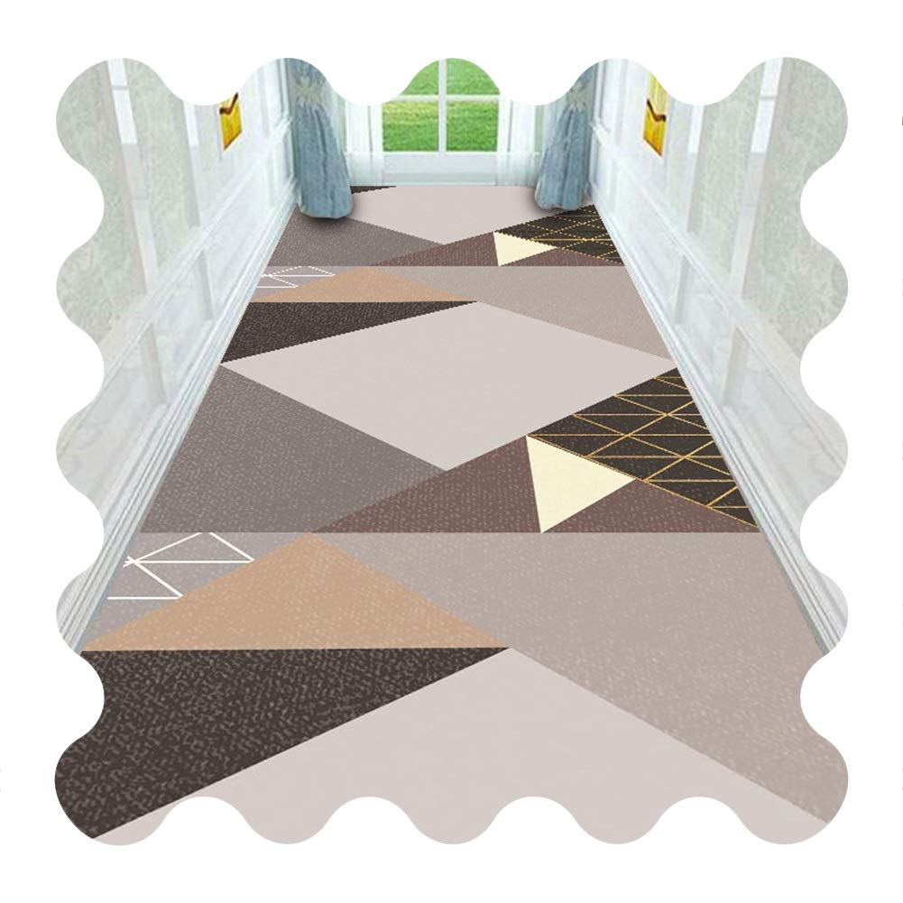 Alfombras de pasillo largo moderno felpudos entrada moqueta corredor multicolor triangulos suave