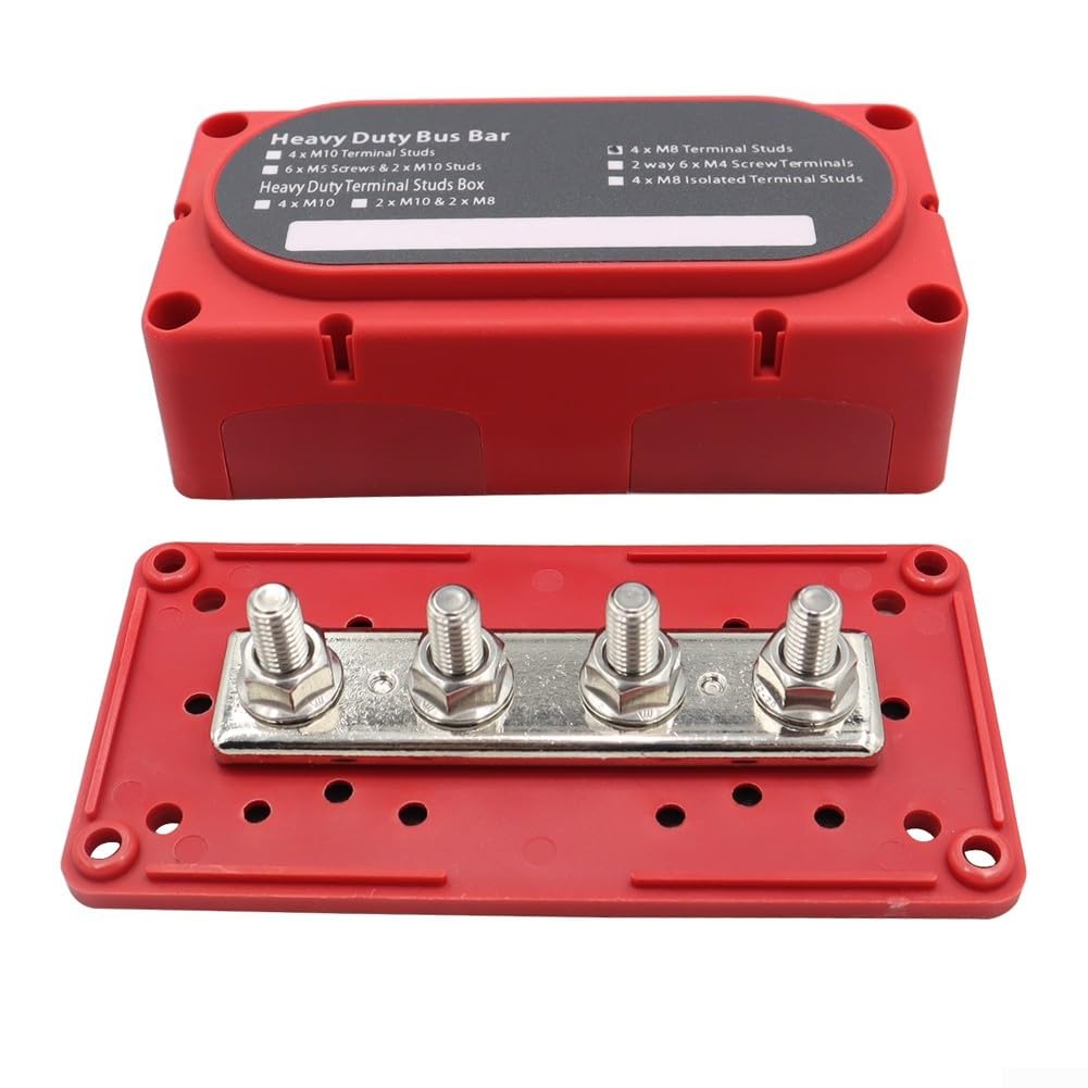Barra colectora de cobre de 4 vías M8 para m10 300 A 48 V 4 vías de cobre