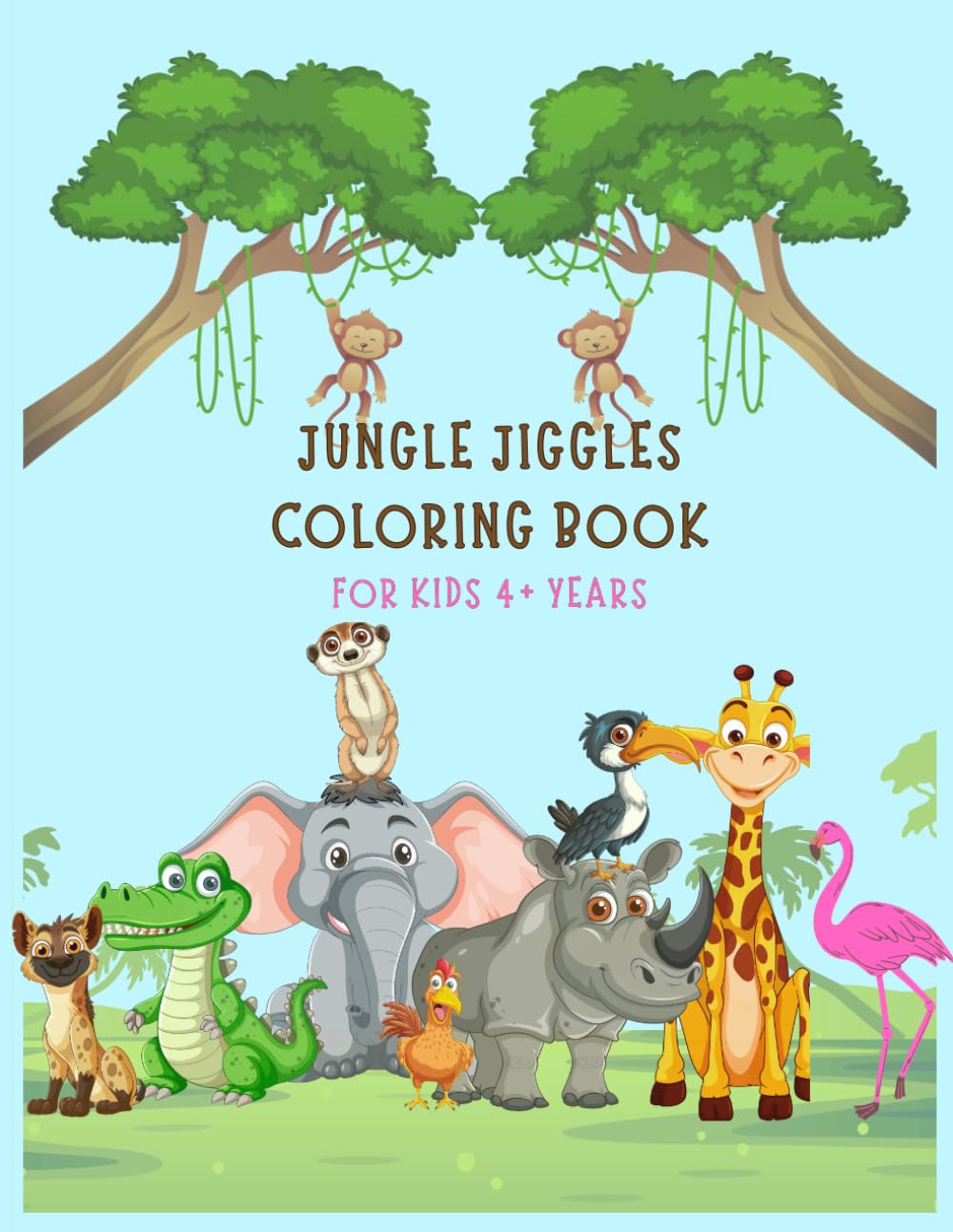 Jungle Jiggles Coloring Book: Where Every Animal Finds Its Rhythm and Every Page Pops