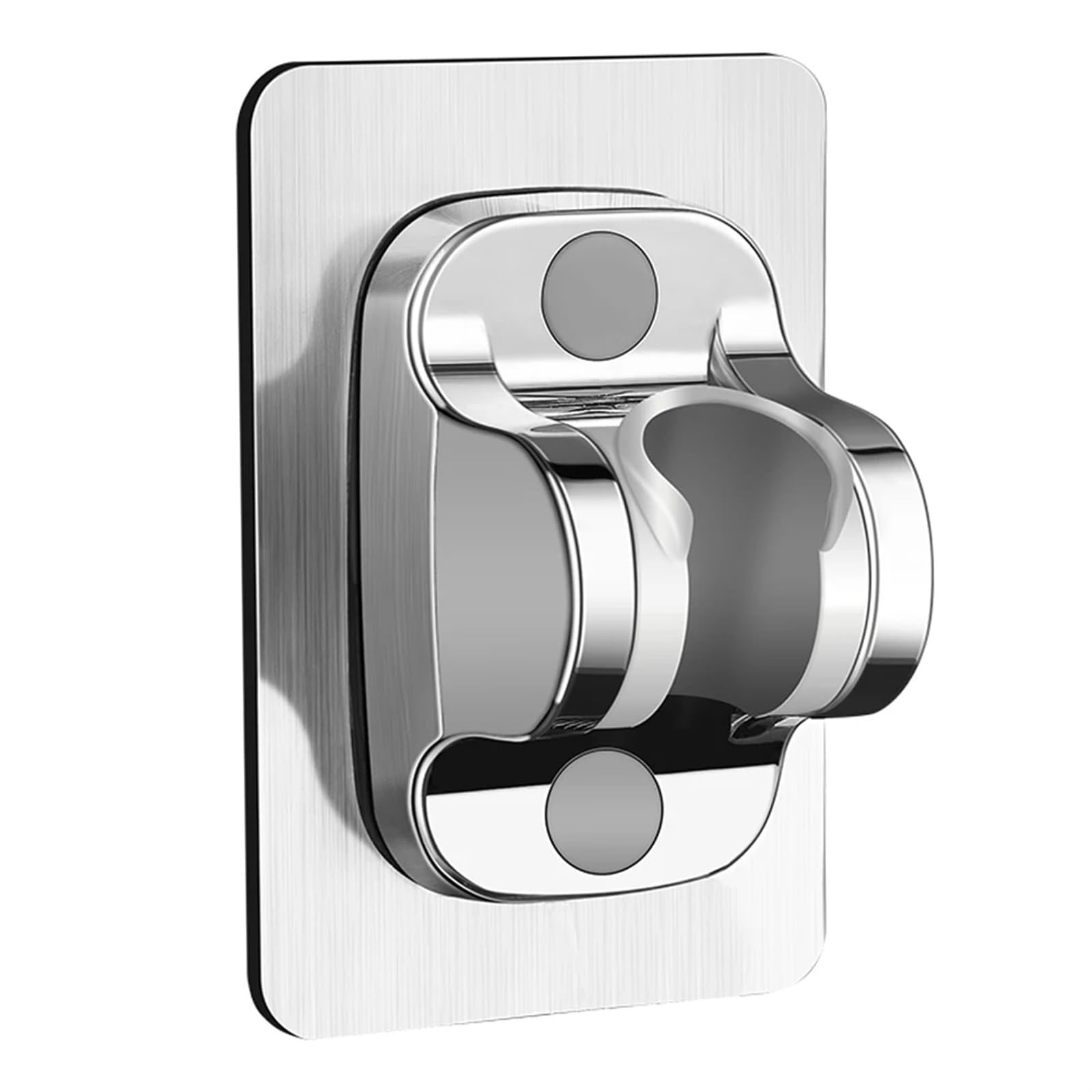 Shower Head Holder Punch Shower Holder Bathroom Head Nozzle Bracket 90 Degree Rotation(Silver)