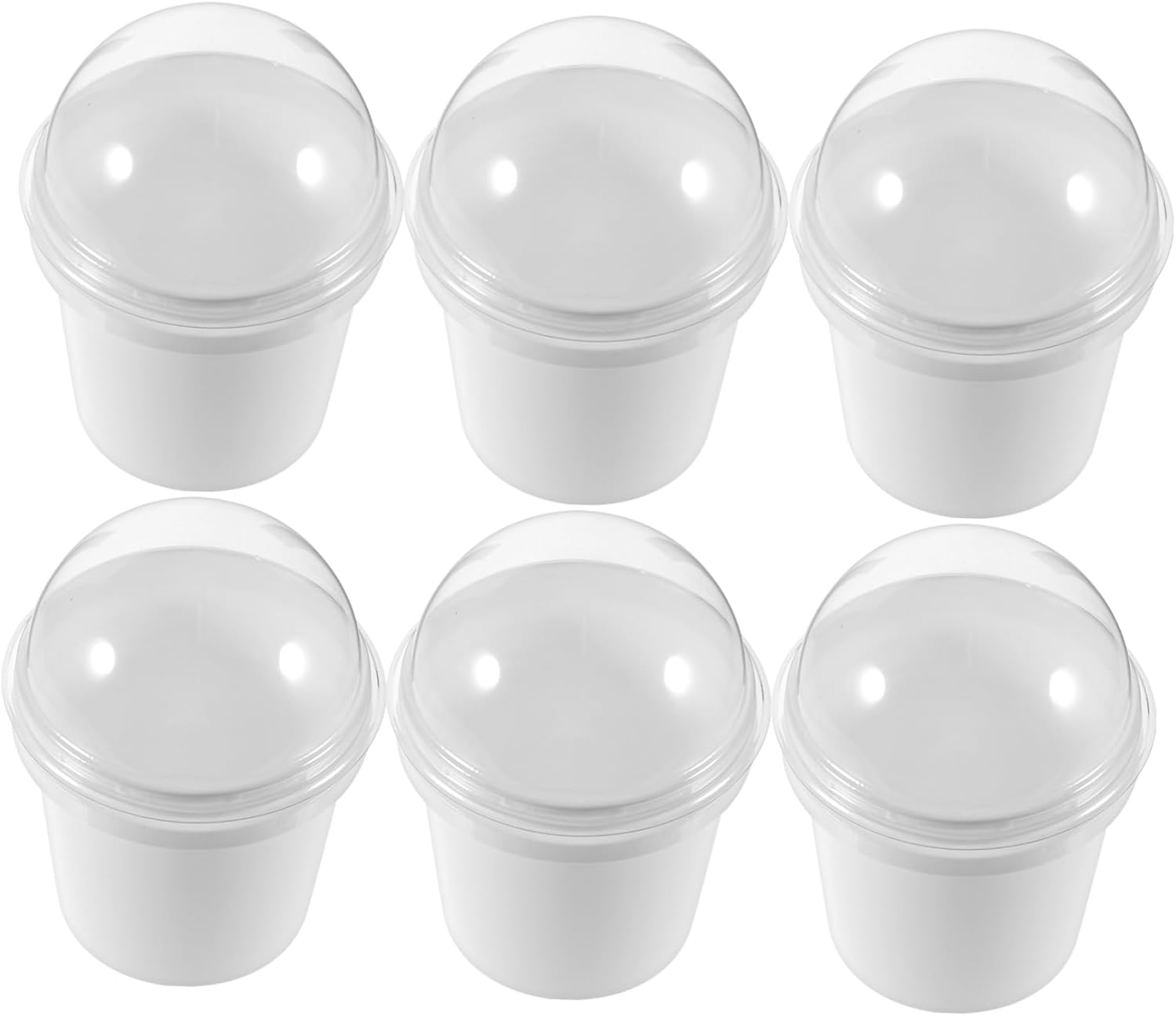 6pcs Popcorn Bucket Snack Storage Reusable Plastic Snack Popcorn Organizer Box Lid for Party Home Movie Night