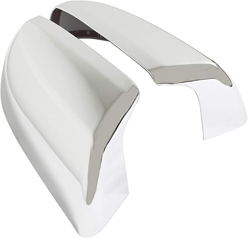 NewYall Par de cubiertas de espejo de puerta lateral cromadas superior izquierda y derecha