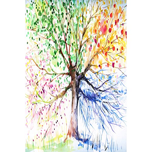Hommomh 48" X 72" Shower Curtain With Hooks Bathroom Waterproof Colorful Tree Art Polyester #TOP7