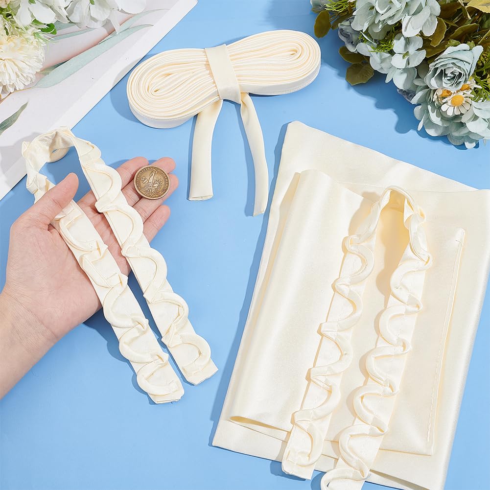 BENECREAT 3 Pièces/Ensemble Satin Corset Ensemble, Ensemble De Remplacement De Fermeture à Glissière En Satin, Sangle En Dentelle Mauve, Ensemble De Dos Corset En Satin Réglable