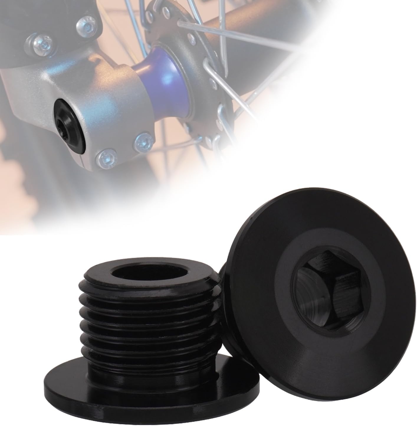 Runfarr 2PCS Motorcycle Front Wheel Axle Nut Screw,M16*1.5P Axle Lock Nut Bolts Screw for Electric Bike Surron Sur-Ron Sur Ron Light Bee X/S/L1E X160/X260-Black