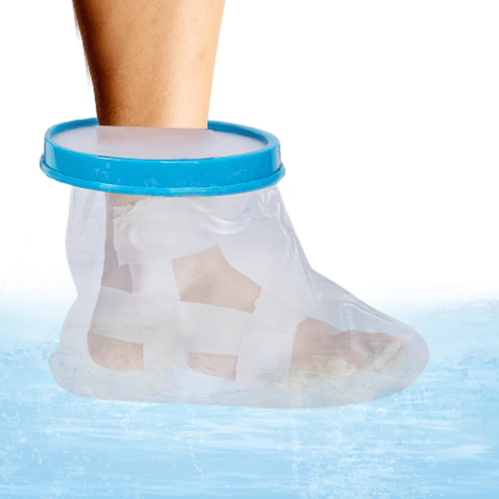GBKDQQ Protección de yeso para pies para ducharse, reutilizable protección de ducha impermeable, protección contra yeso para duchas, vendajes para heridas y vendajes durante el baño seco