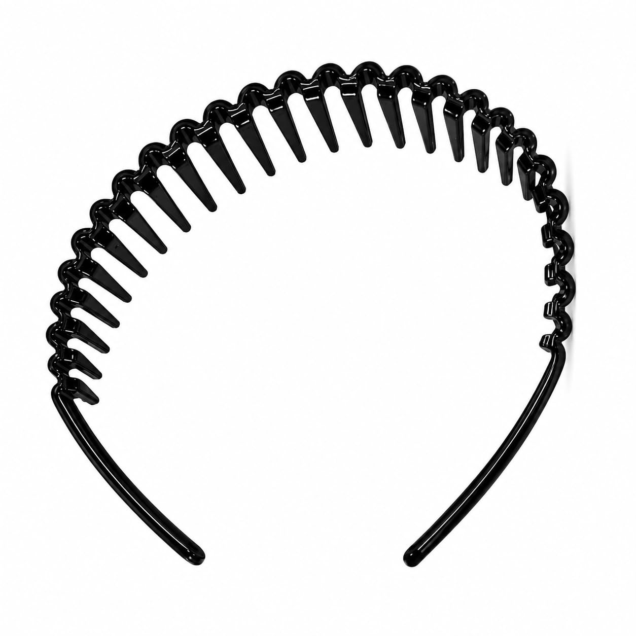 Fashion Plastic Elastic Wavy Hair Comb Teeth Shine Hairband Hoop Matte Accessory for Women (Multicolor) (Pack of 12 Pcs) (Multi-1, Large)-image-6