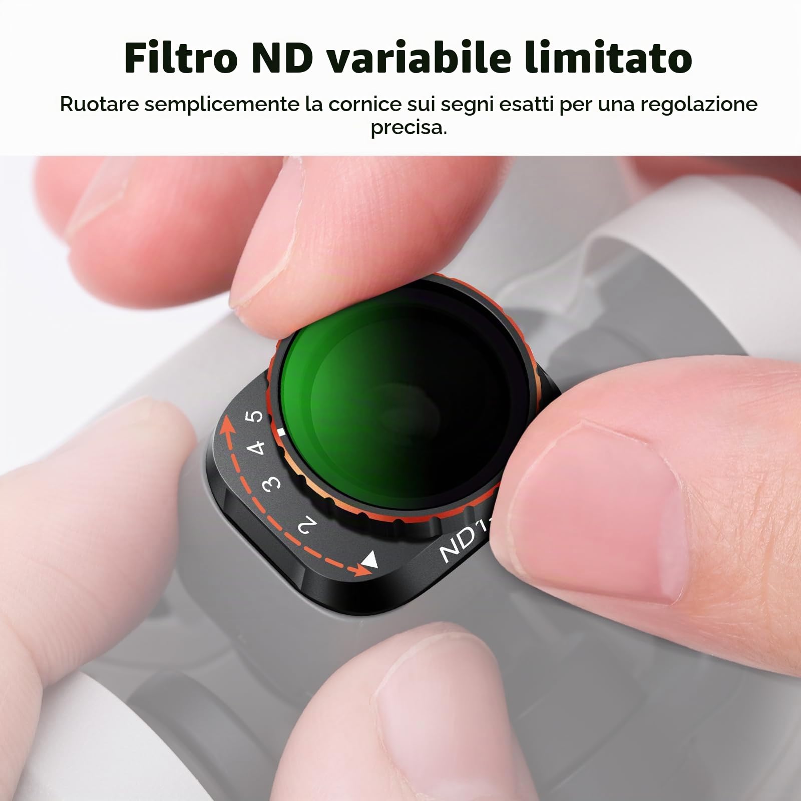 Filtro ND Variabile NEEWER 62mm ND2-32 (1-5 Stop) Con Vetro Multistrato E Copriobiettivo, Per Foto A Lunga Esposizione