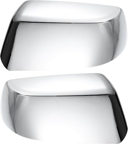 Miniatura 8 de uxcell 1 par de cubiertas de medio espejo superior izquierdo derecho negro brillante para Chevrolet Suburban 2015-2020 para Chevrolet Tahoe