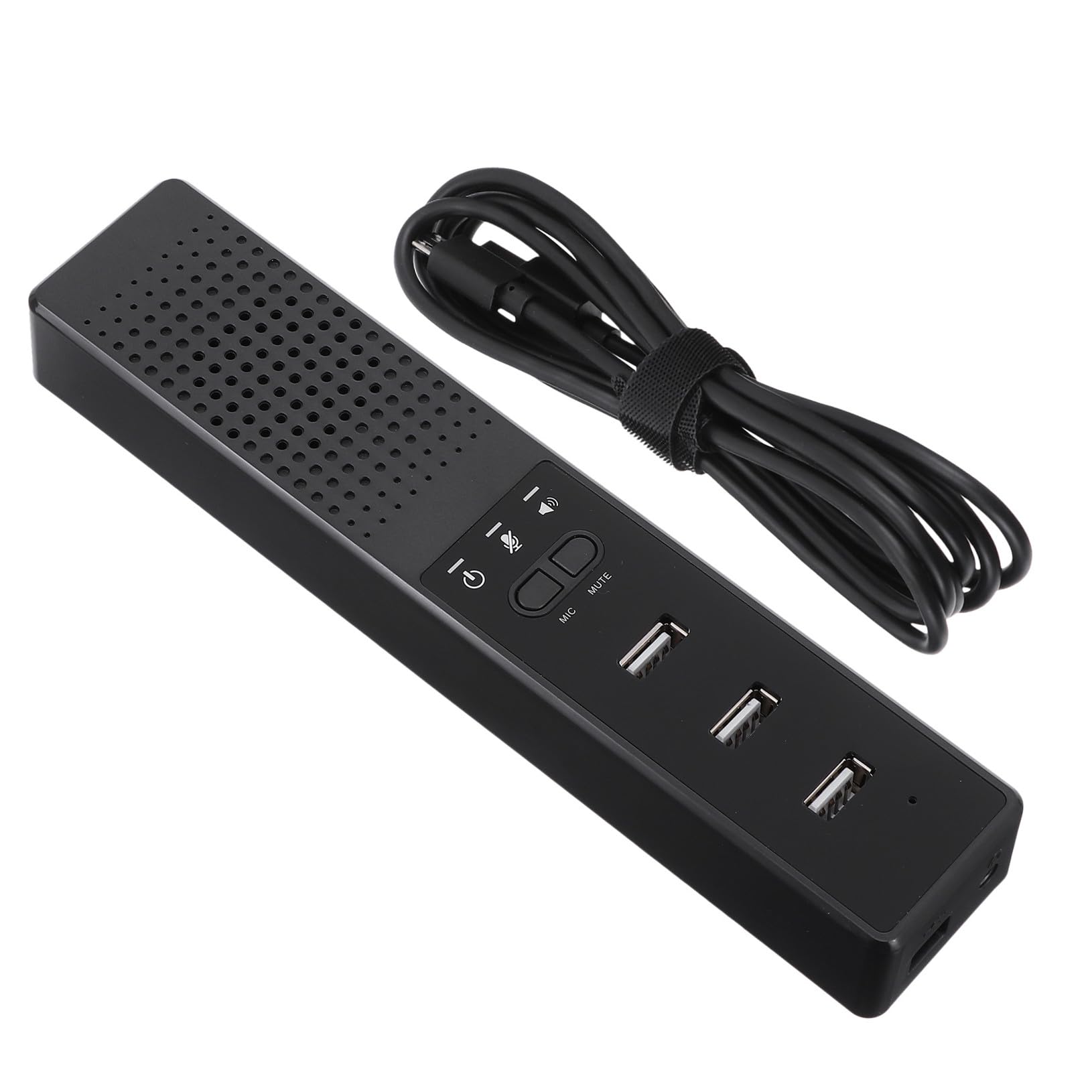 Micrófono USB portátil negro contra el mal sonido en videollamadas 8