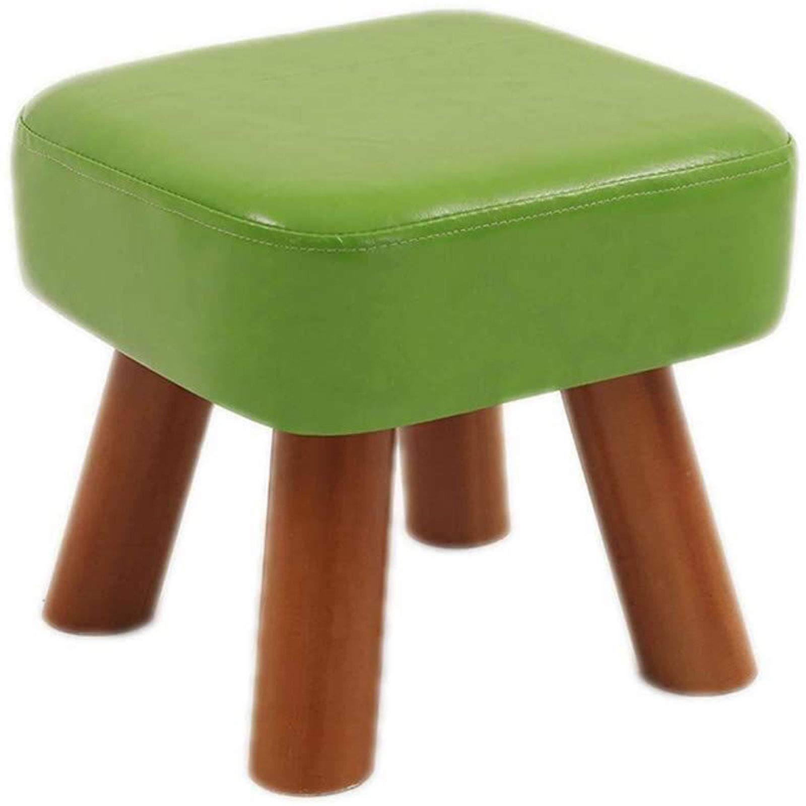 Repose-Pieds rembourré et banc à chaussures carré en bois pour la maison
