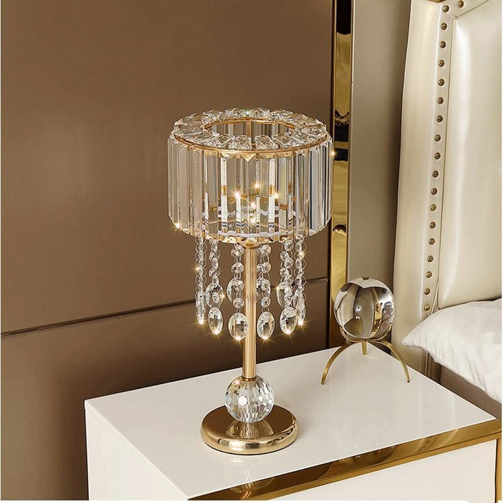 desk lamp Lampa stołowa Lampka nocna Lampka nocna Sterowanie dotykowe Kryształowa lampa stołowa Lampka nocna Dekoracyjna lampa nocna z eleganckim abażurem Do salonu Lampy stołowe do sypialni Lampa