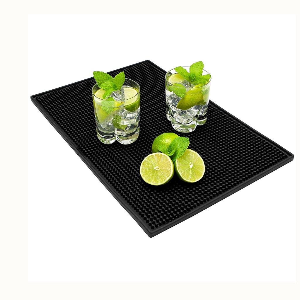 misppro Tappetino antigoccia in gomma, per bancone bar, 45 x 30 cm, 2 pezzi