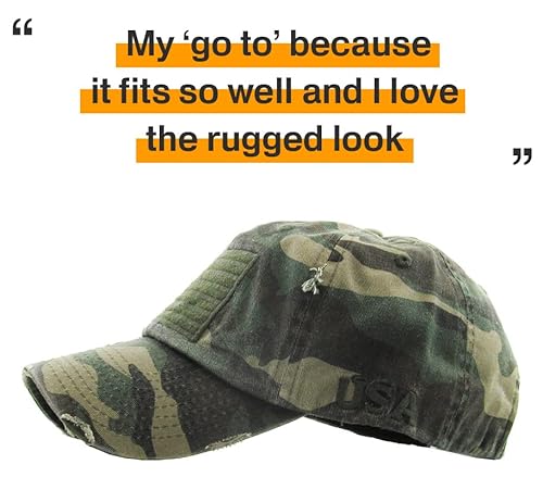 Kbvt-209 Cam Tactical Operator With Usa Flag Patch Us Army Military Baseball Cap Adjustable,(209) Camo #TOP3