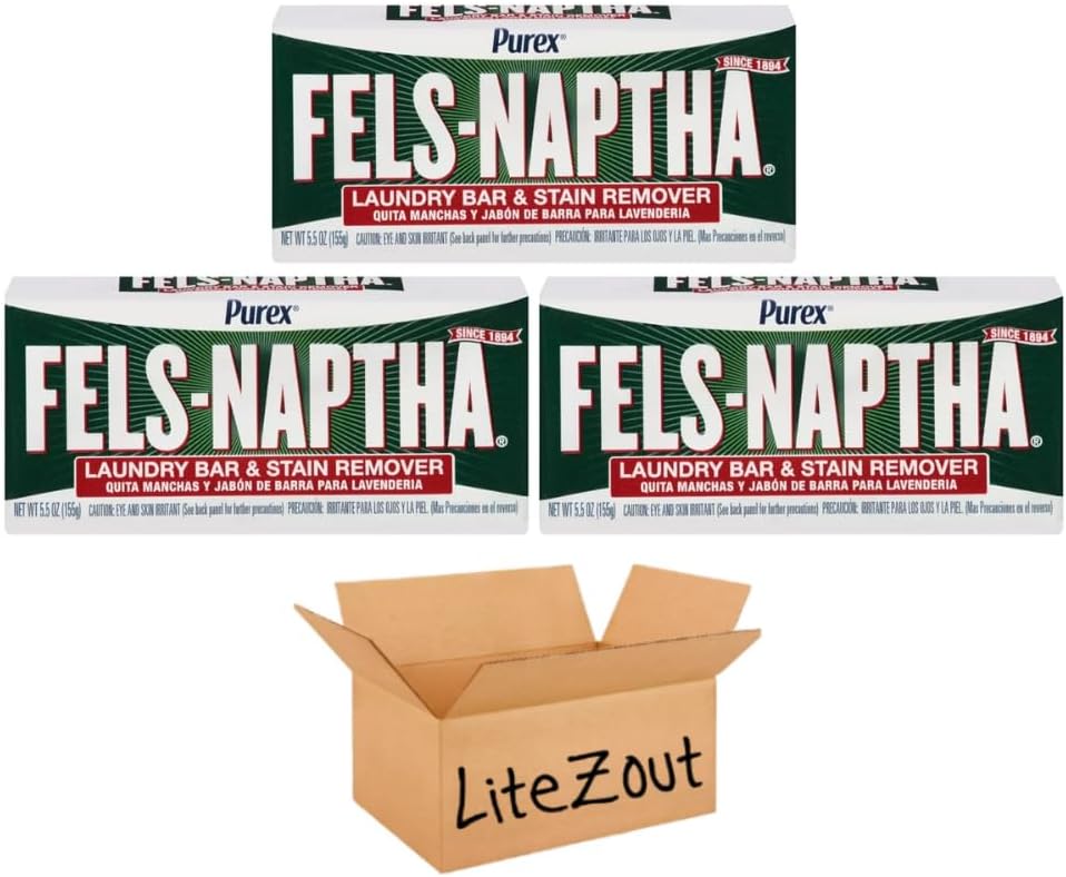 Zout FelsNaptha Laundry Bar and Stain Remover, Tough Stain