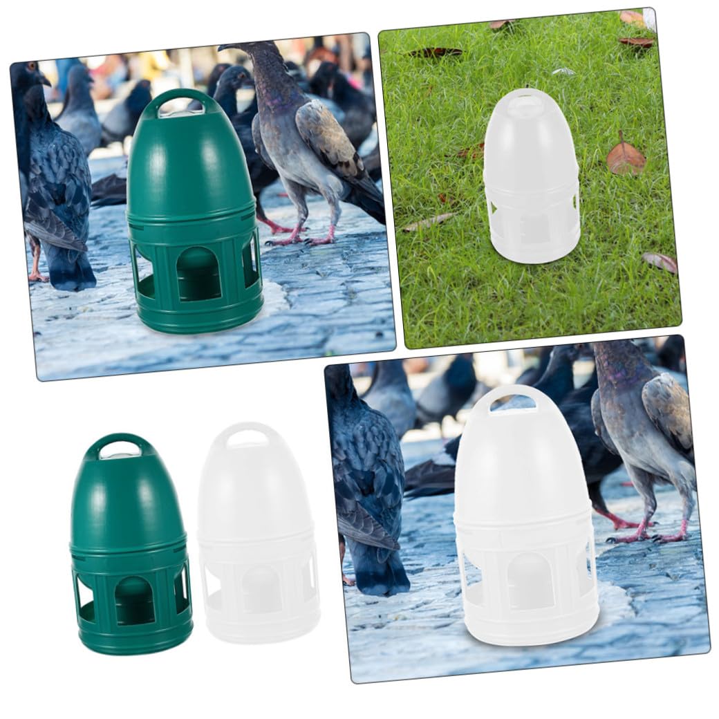 Mobestech Taubentränke aus Kunststoff mit Tragbarem Design 2 Stück zur Wasserversorgung Vogelkäfigzubehör für Brieftauben für Vogelkäfige und Garteneinsatz