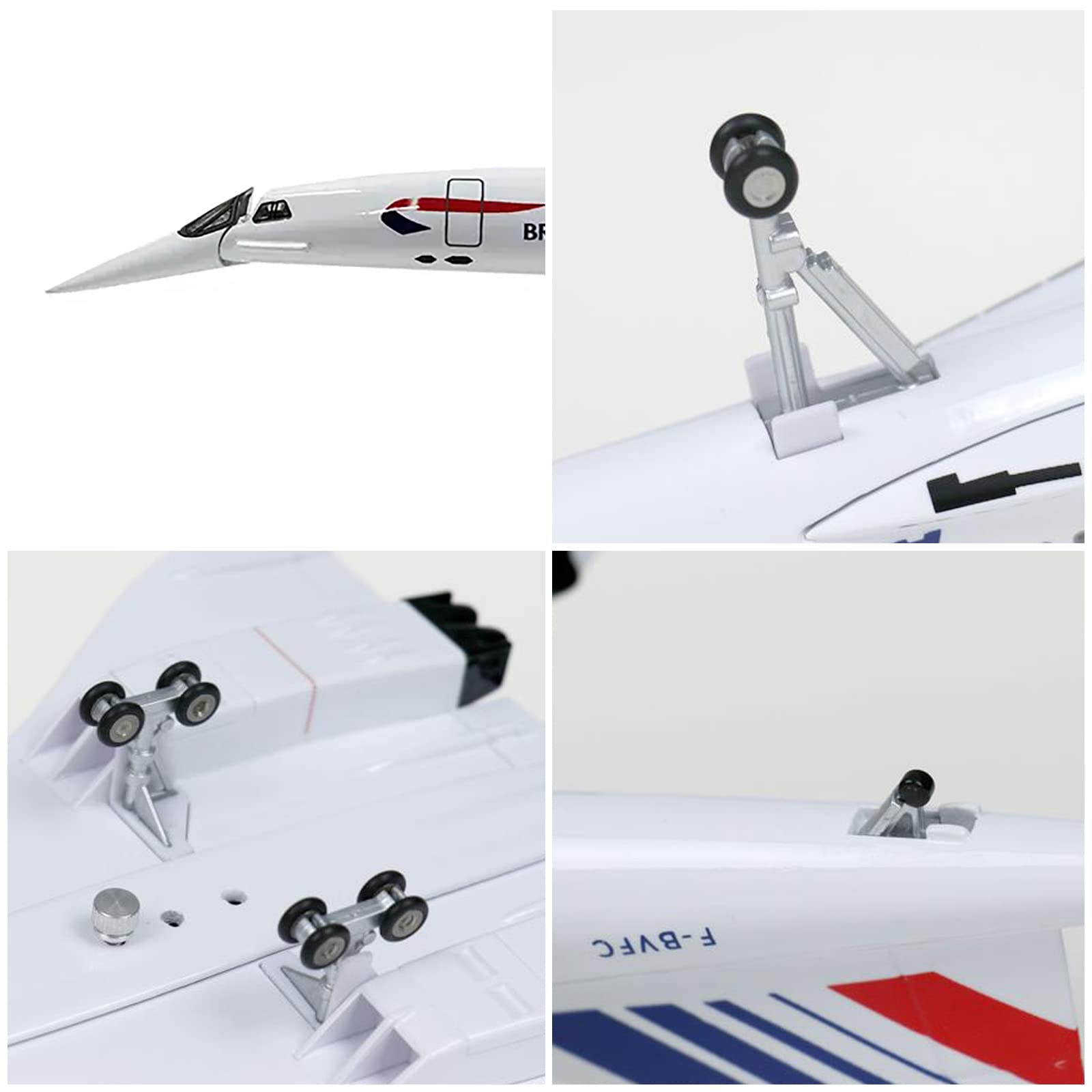 Amazon | 19.7インチ 1:125スケールモデル 飛行機 コンコルドモデル