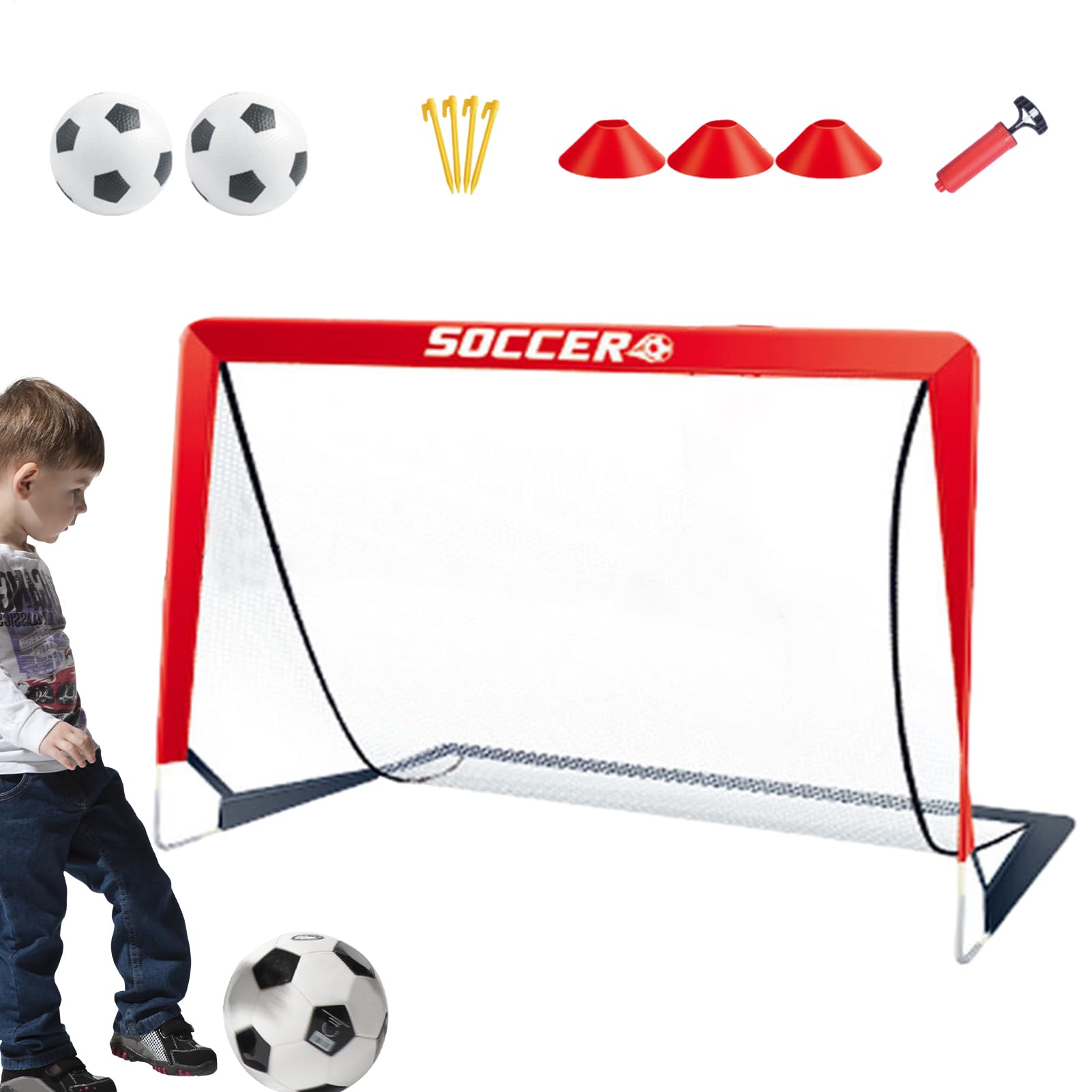 Porta da calcio pieghevole, Porta da calcio portatile,Rete da calcio portatile | Porta da calcio per bambini per bambini, porta da calcio portatile, miniport