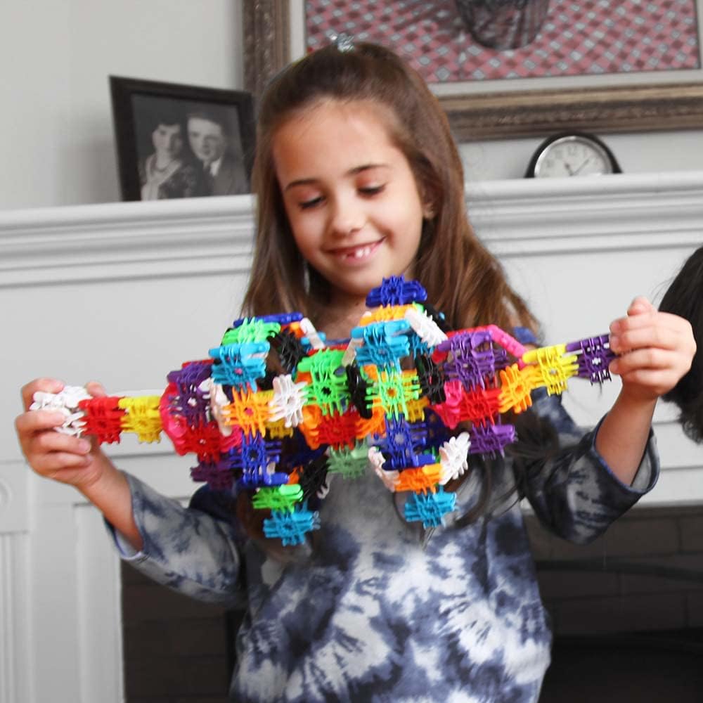 Mega Flexer Rainbow Colors. Building Blocks Kit for Kids Girls and Boys. Learn About Science and Engineering with This STEM STEAM Toy. Gift Option for Children
