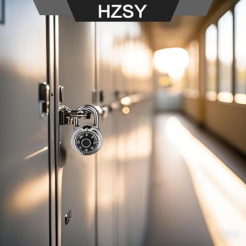 Miniatura 5 de Candado de combinación de 12 unidades, candado de combinación de esfera fija con diferentes combinaciones, 2 pulgadas de ancho. Placa giratoria