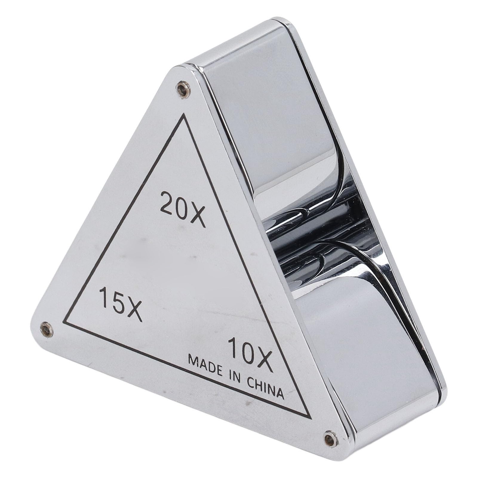 3 soczewki lupa, kieszonkowa składana lupa wielofunkcyjna 10 x 15 x 20 x biżuteria lupa identyfikacyjna stop cynku metalowy korpus