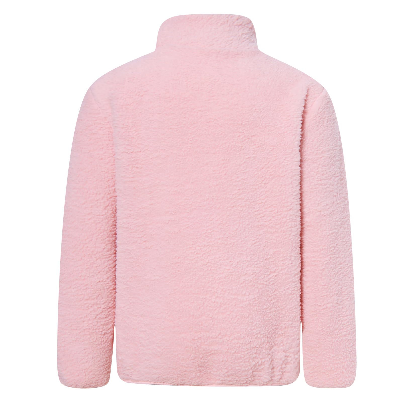 ALISISTER Fleecejacke Mädchen Jungen Sherpa Herbst Winter durchgehender Reißverschluss Flauschiger Mantel Oberbekleidung mit Taschen für 5–12 Jahre