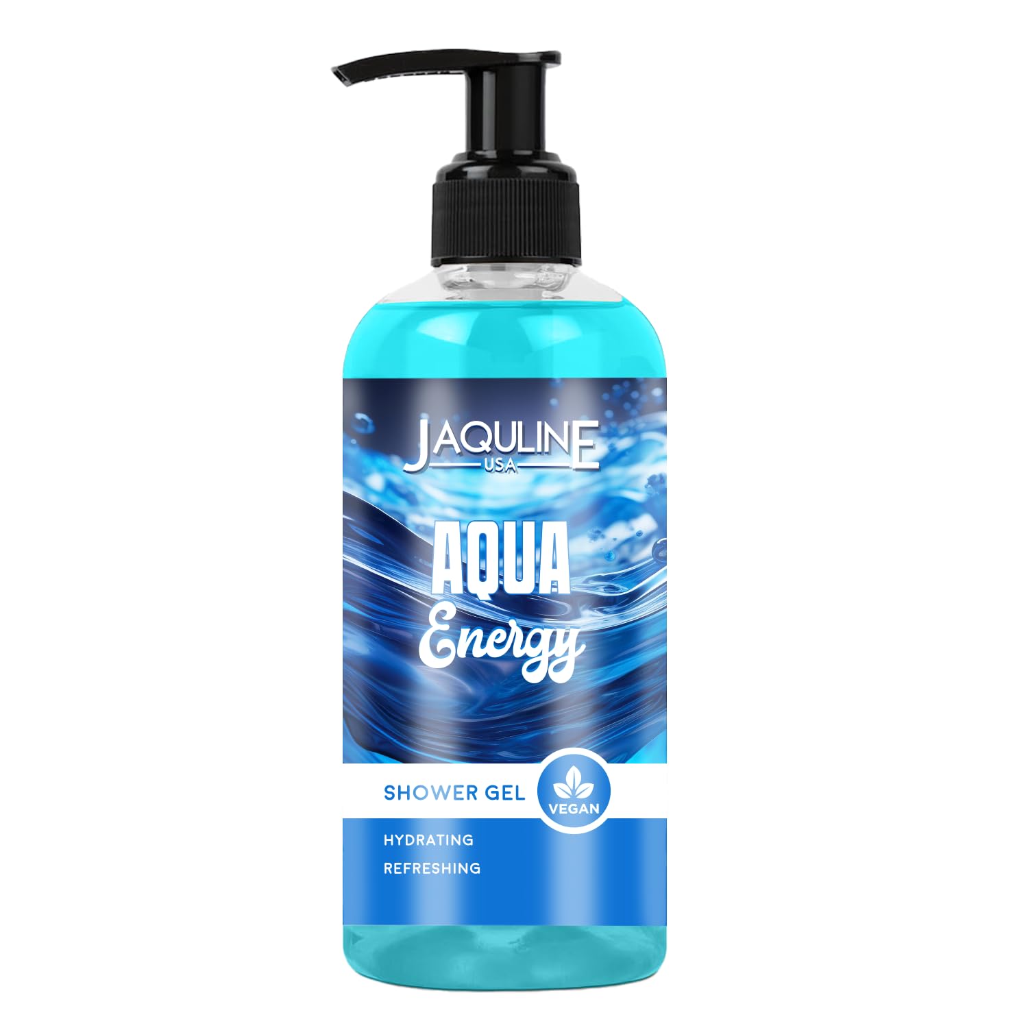 JAQULINE USA Aqua Energy Shower Gel For Men and Women | Refreshing | Deep Cleansing | With Aloe Vera Gel and Shea Butter, 250ml