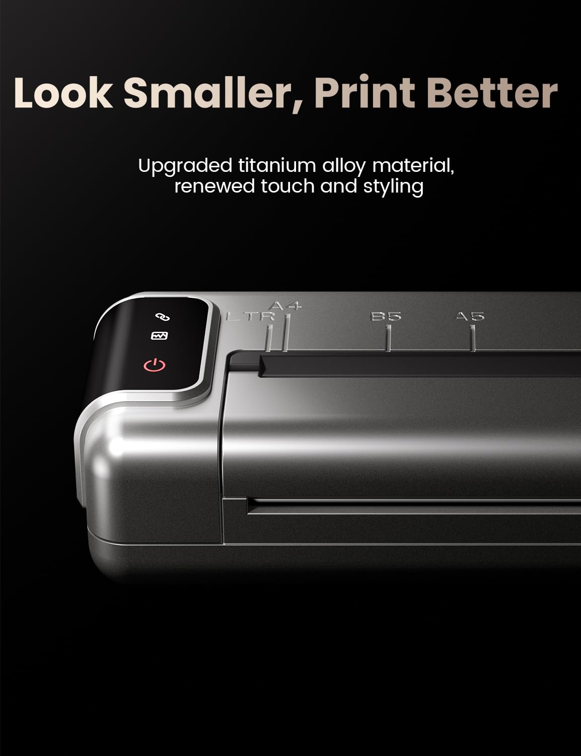 Phomemo Q302 Thermodrucker A4, Mobiler Drucker für Unterwegs, Tragbarer Drucker Verbindung über WiFi, Bluetooth und USB, Unterstützt Thermopapier A4(210x297mm), B5, A5, 300dpi