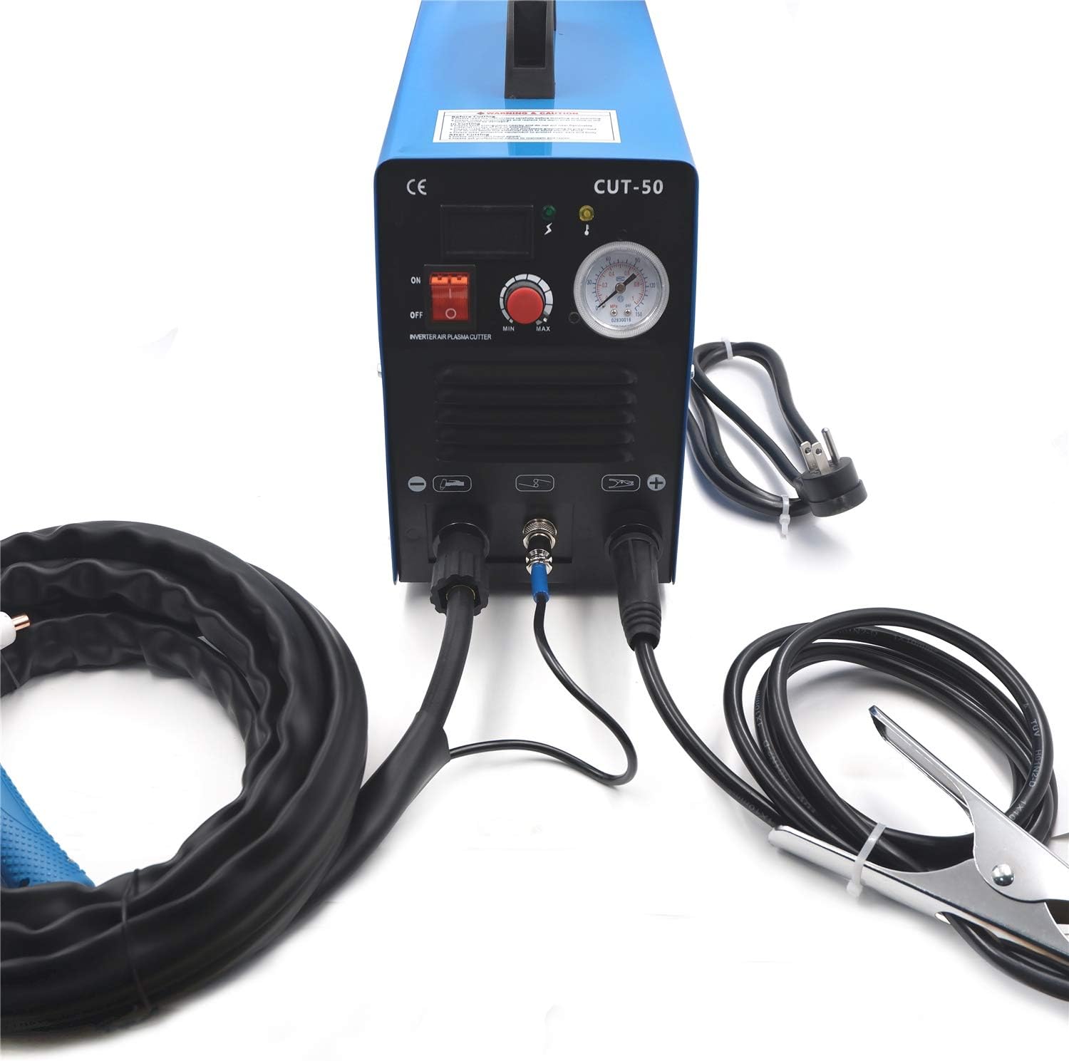 HongK- DIGITAL Cut50 Plasma Cutter 50A Cut-50 Inverter Machine Dual Voltage 110/220V fit all cut Torch [P/N: ET-CUT-50]