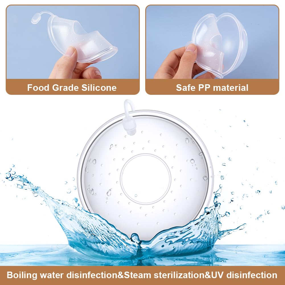Aolso Coques collectrices de lait Coupelles recueil-lait Milk Collection Shells Recueille les fuites pendant la tétée, Sans BPA Plus de lait gaspillé ou de coussinets d'allaitement gaspillés, lot de 2