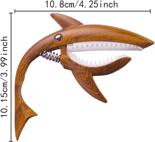 Guitar Capo Shark Capo pour guitare acoustique et électrique, Ukulele avec bonne sensation de la main, sans buzz et durable, Don pour les musiciens
