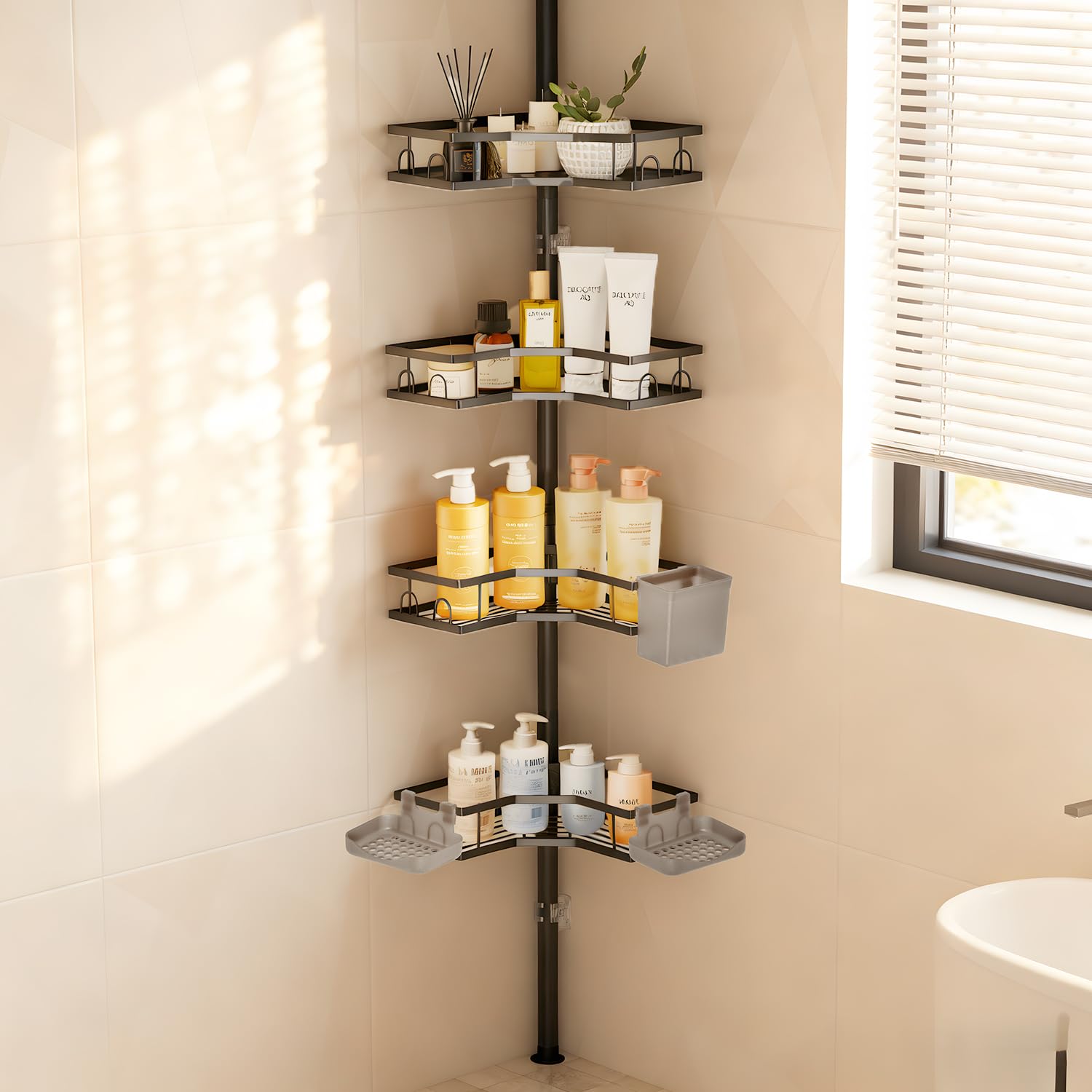 XIHLZYEH shower caddy Black