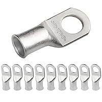 Vista 64 de SELTERM 25 piezas de lengüetas de cable de batería de cobre estañado de grado marino de 2/0 AWG de 3/8 pulgadas, terminales de anillo de calibre 00